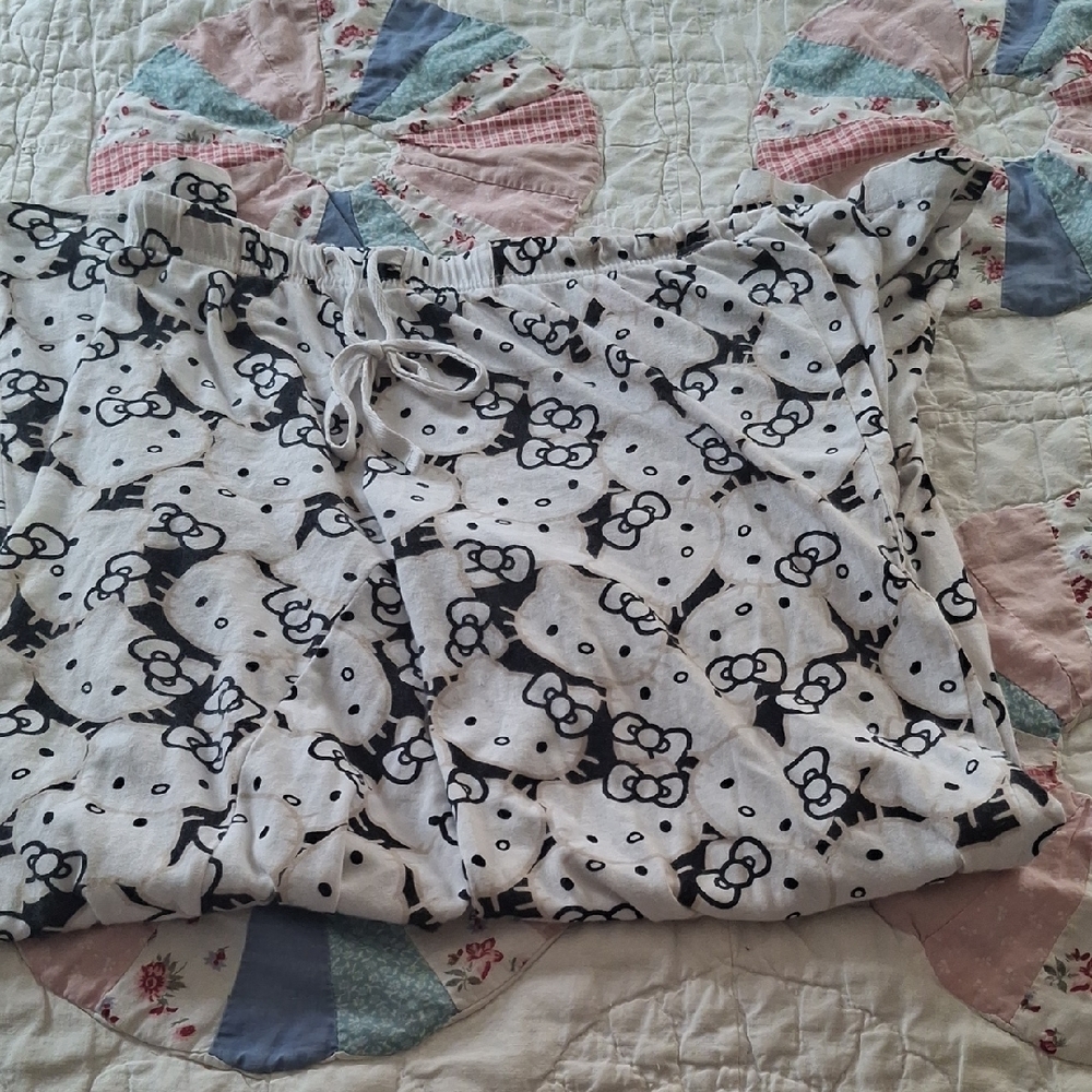 Hello Kitty Black and White Pajama Pants